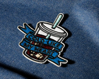 Iced Tea Coffee Cold Like My Heart Patch Iron On (7 x cm)