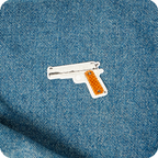 Colt M1911 Pistol Gun Iron On Patch (4.8 x 3.1cm)