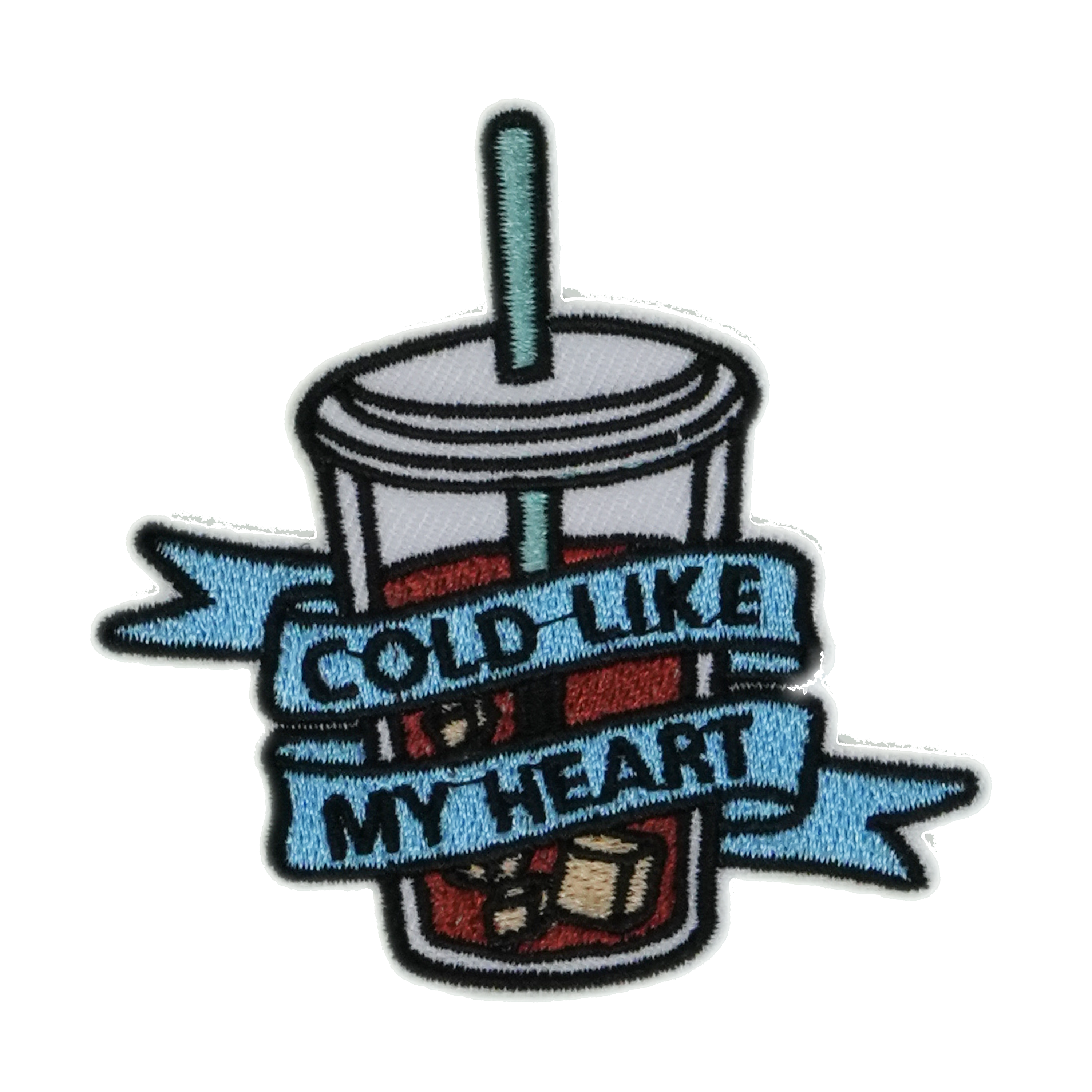 Té helado, café frío como mi corazón Parche termoadhesivo (7 x cm) Imagen principal del producto