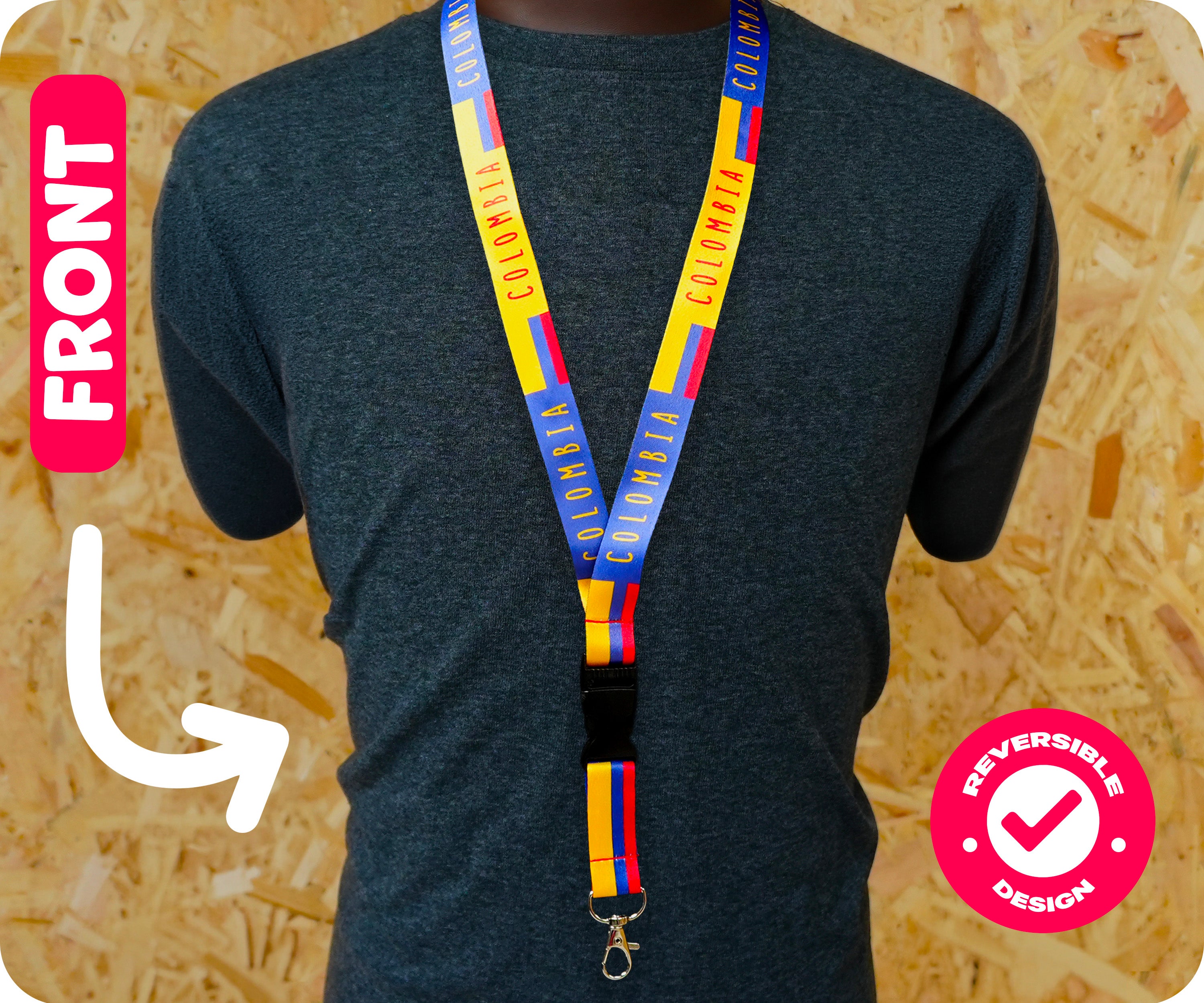 Colombia National Flag Lanyard Imagen secundaria del producto