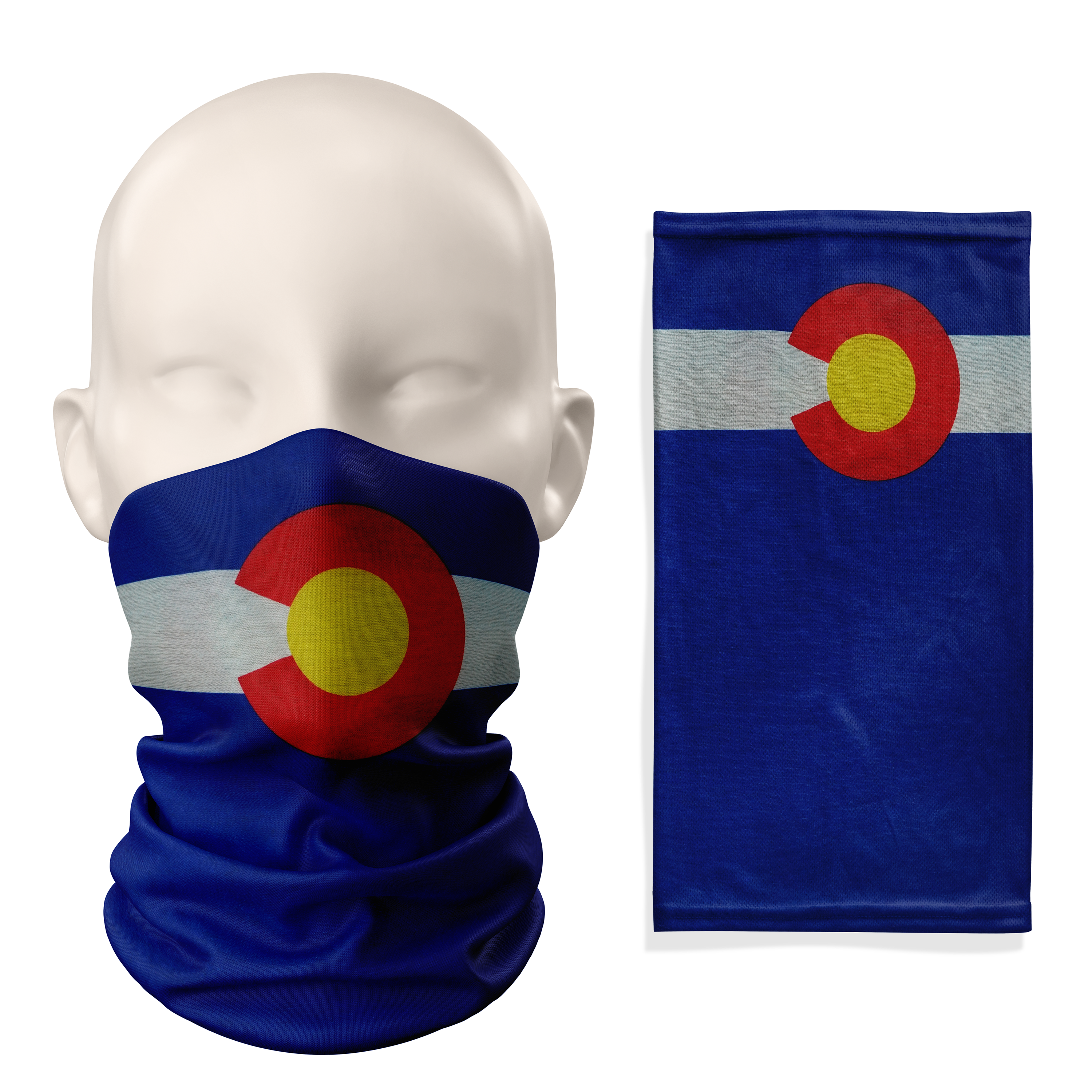Colorado State Flag Snood  – Breathable Mask Neck Gaiter Face Covering Main image