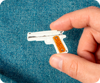 Colt M1911 Pistol Gun Iron On Patch (4.8 x 3.1cm)