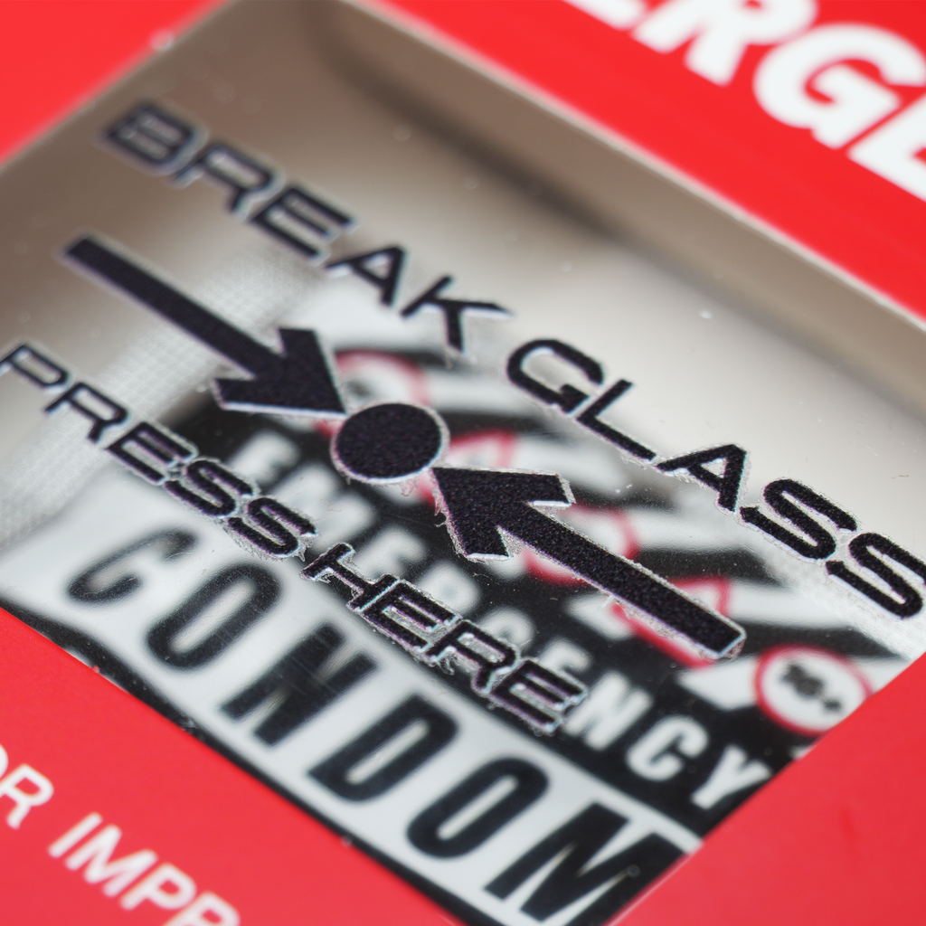 Emergency Condom in Gift Box – Funny Novelty Gag Gift, Break Glass in Case of Emergency