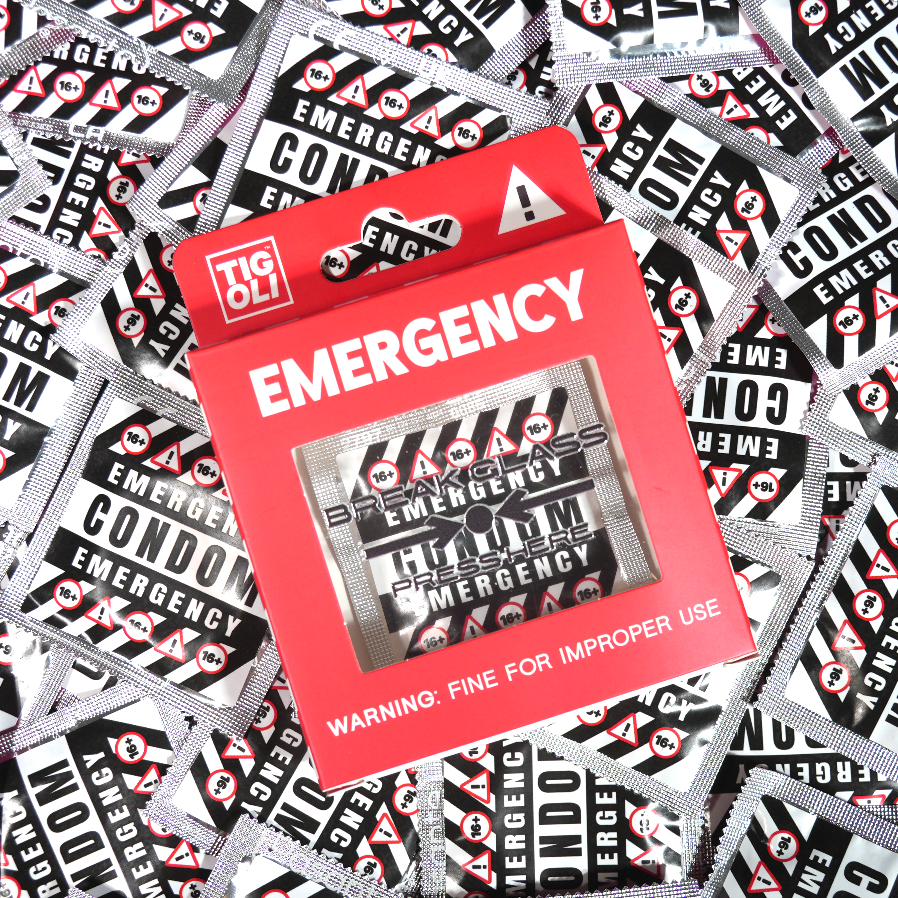 Emergency Condom in Gift Box – Funny Novelty Gag Gift, Break Glass in Case of Emergency
