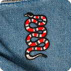 Coral Snake Iron On Patch (10 x 4cm)