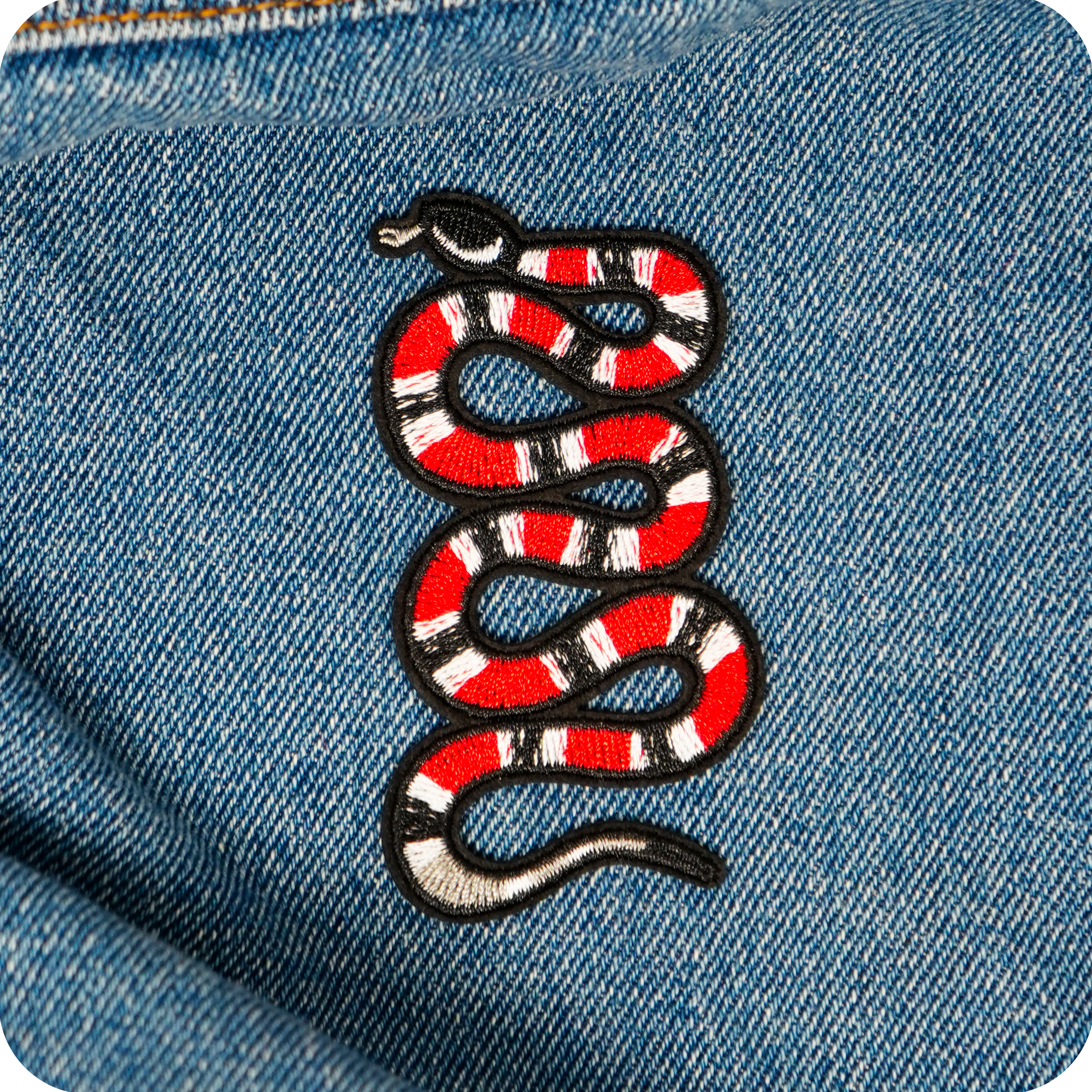 Coral Snake Iron On Patch (10 x 4cm)
