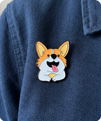 Cute Corgi Dog Enamel Lapel Pin Badge