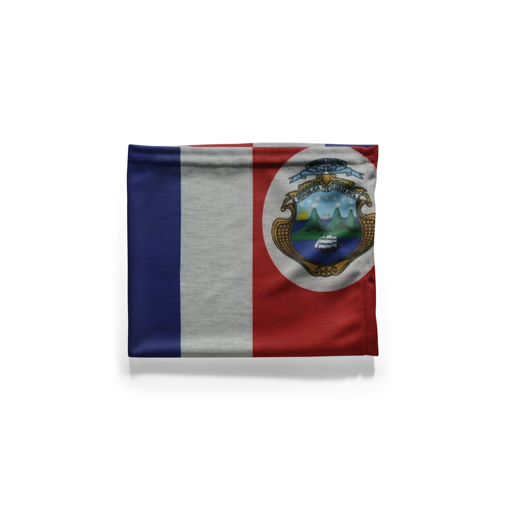 Snood con la bandera de Costa Rica - Cuello y protector facial transpirable tipo braga