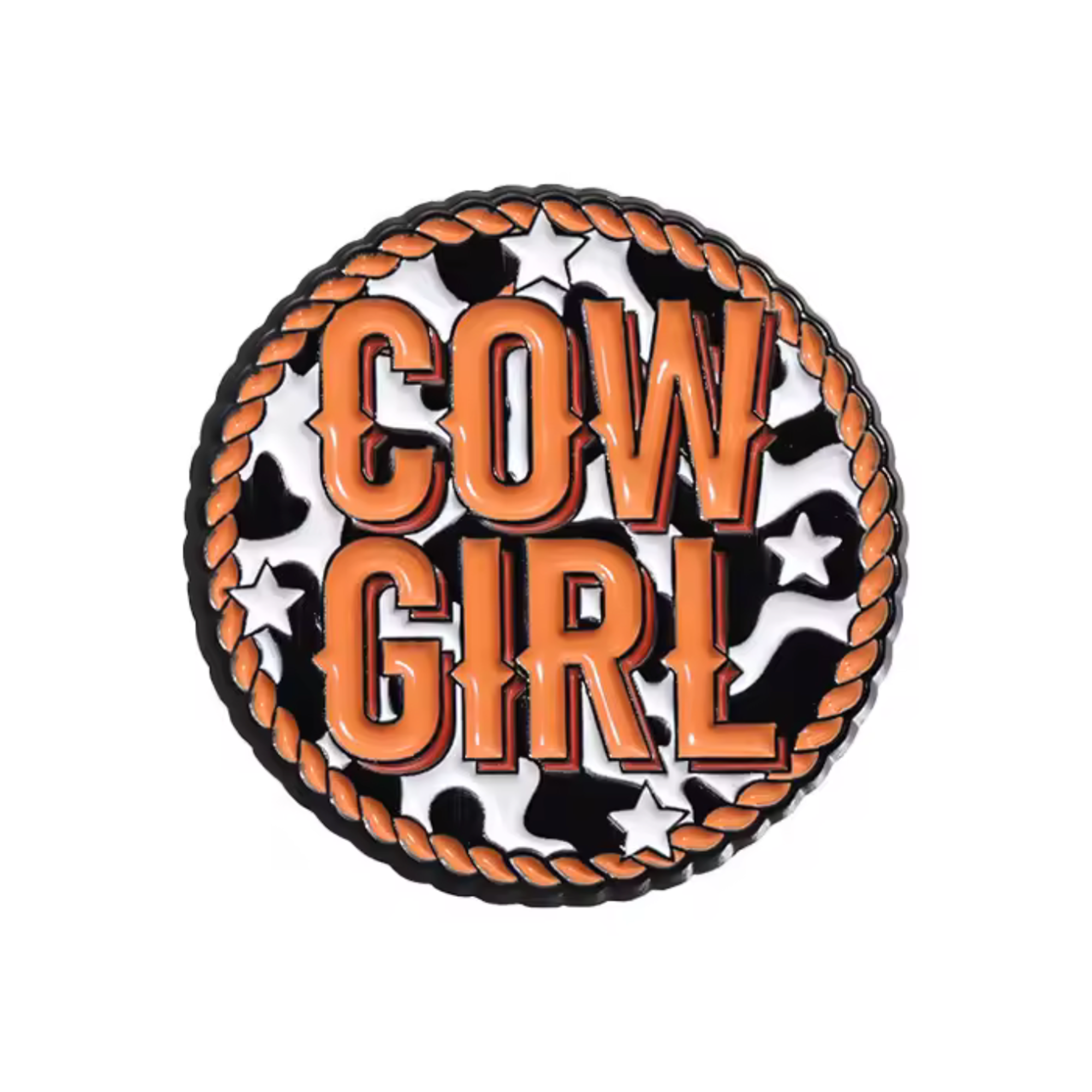 Insignia redonda de "cowgirl" Imagen principal del producto