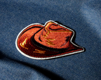 Cowboy Hat Ranch Wild West Patch Iron On (8x 5cm)