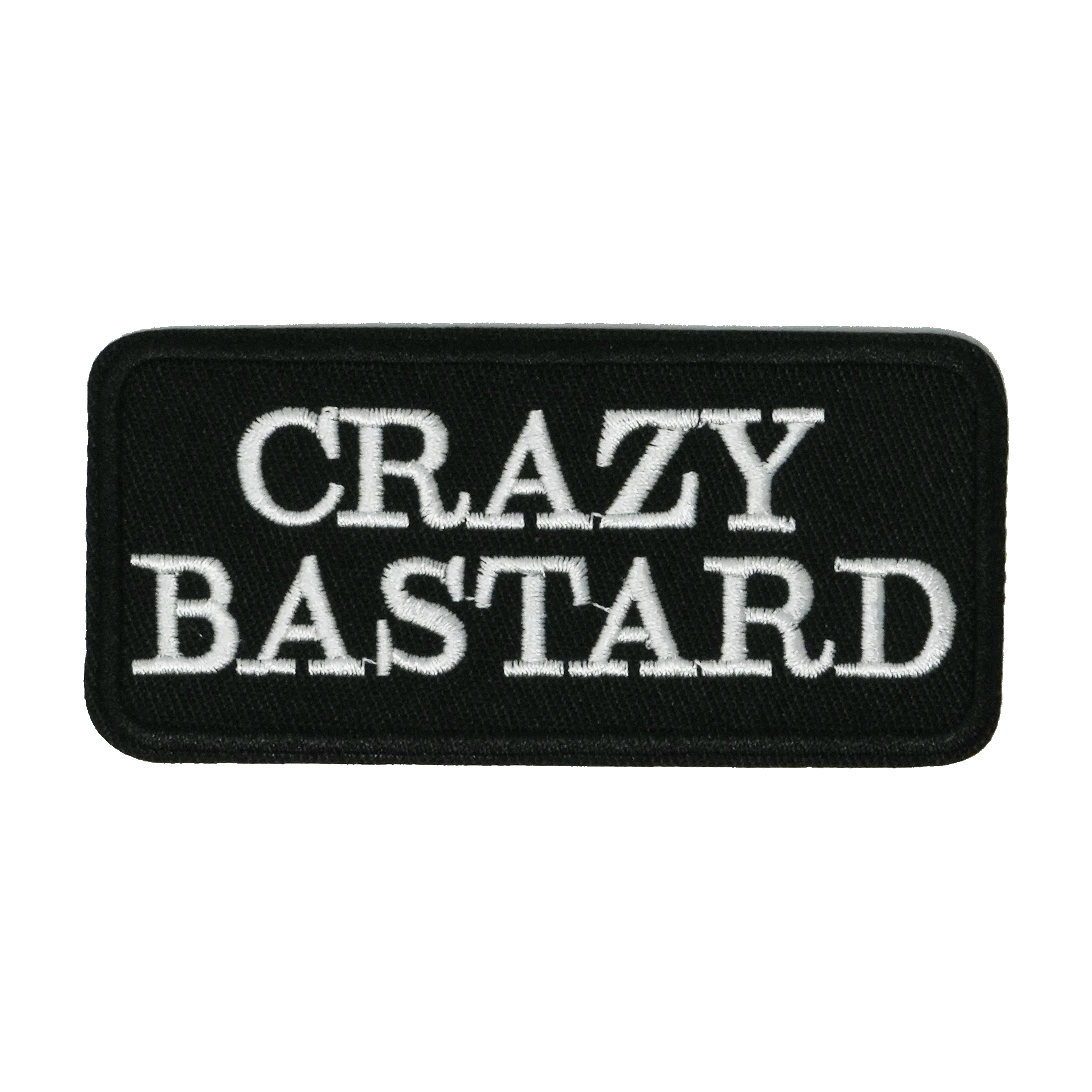 Crazy Bastard Patch Iron On (9 x 4.5cm) Main image