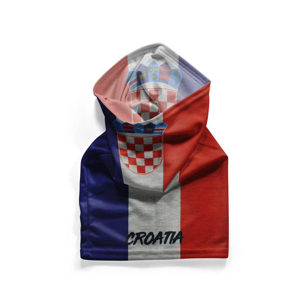 Bandana multifunción de la bandera y el escudo nacional de Croacia, cubrebocas transpirable