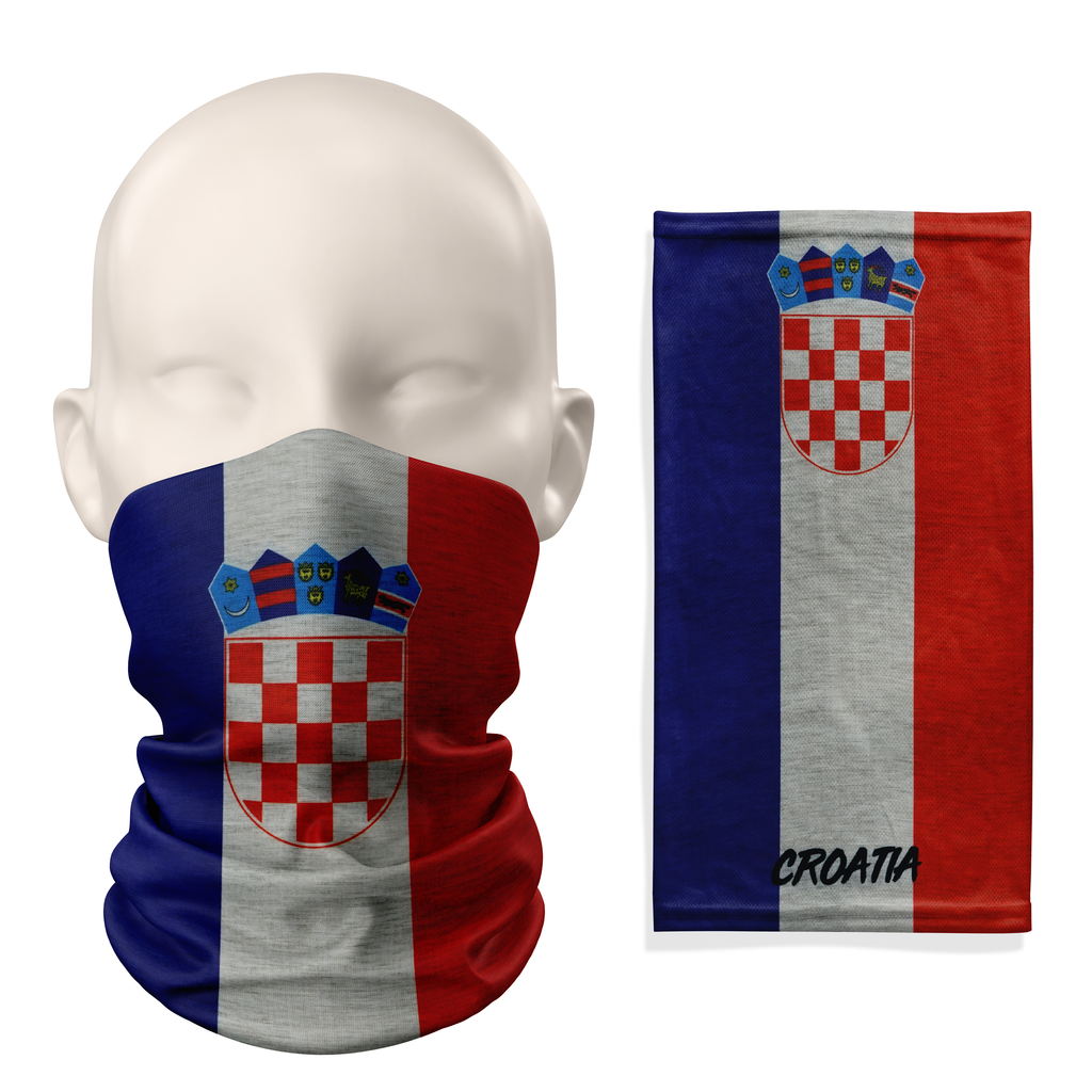 Bandana multifunción de la bandera y el escudo nacional de Croacia, cubrebocas transpirable