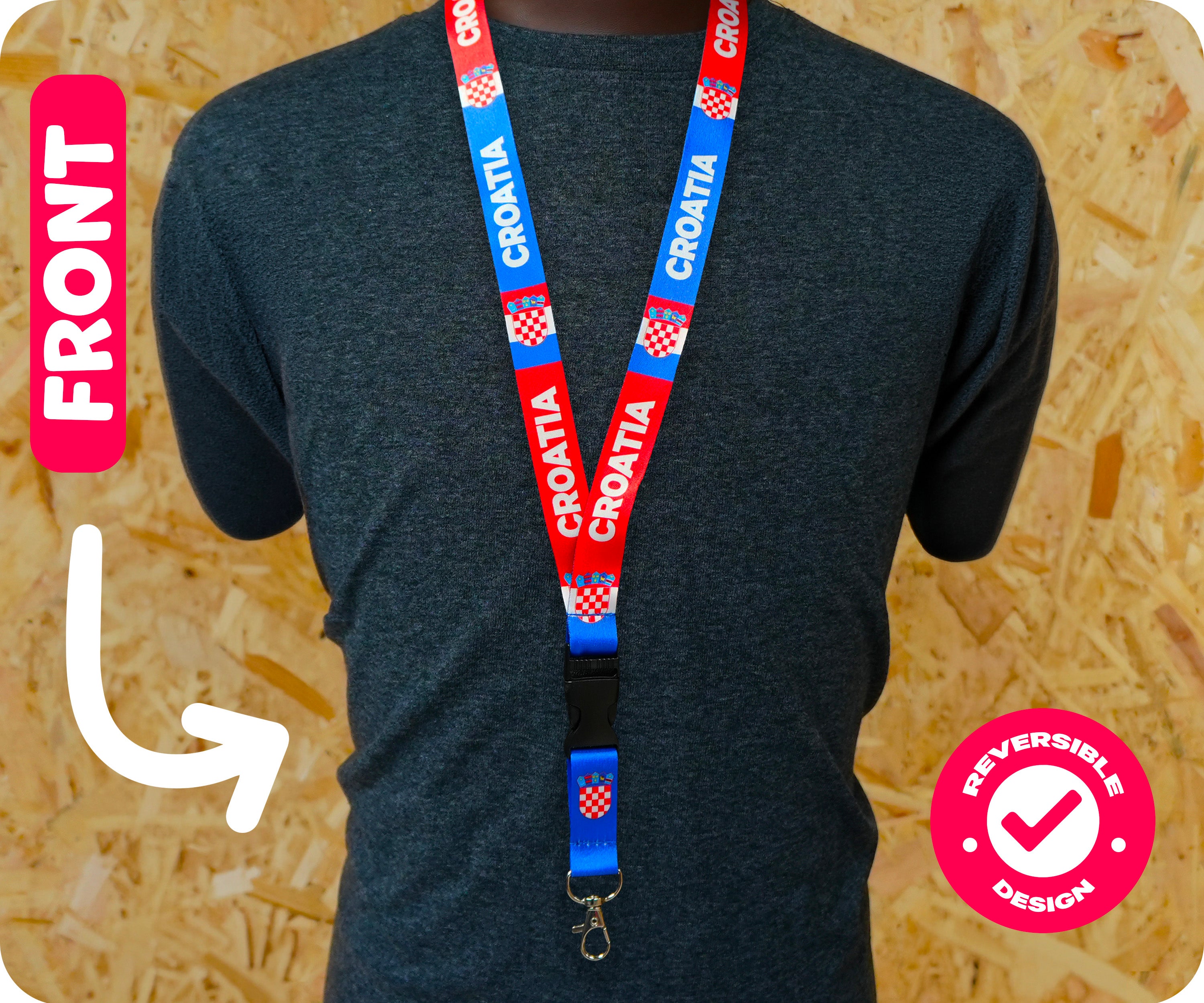 Croatia National Flag Lanyard