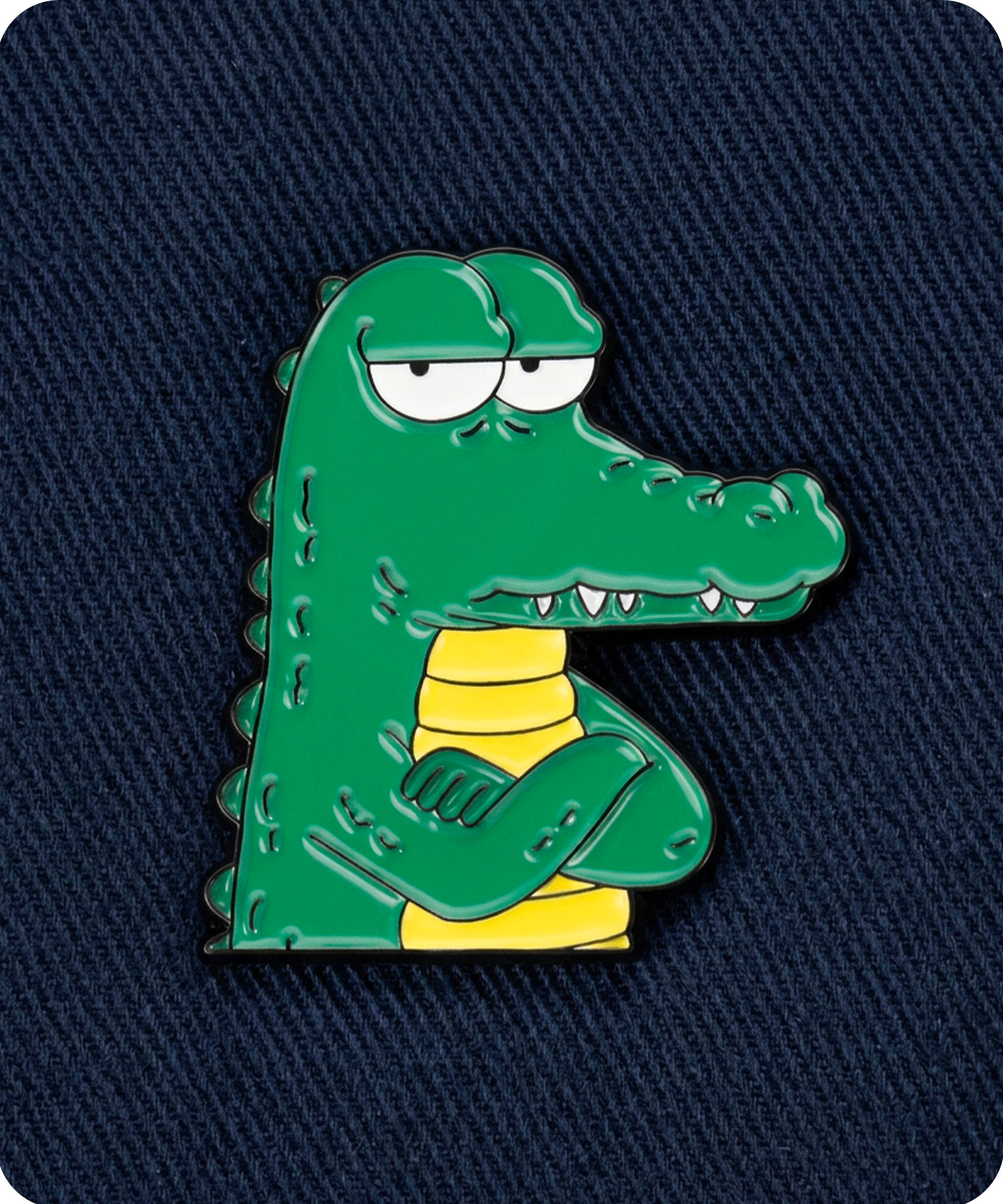 Funny Crocodile Enamel Lapel Pin Badge