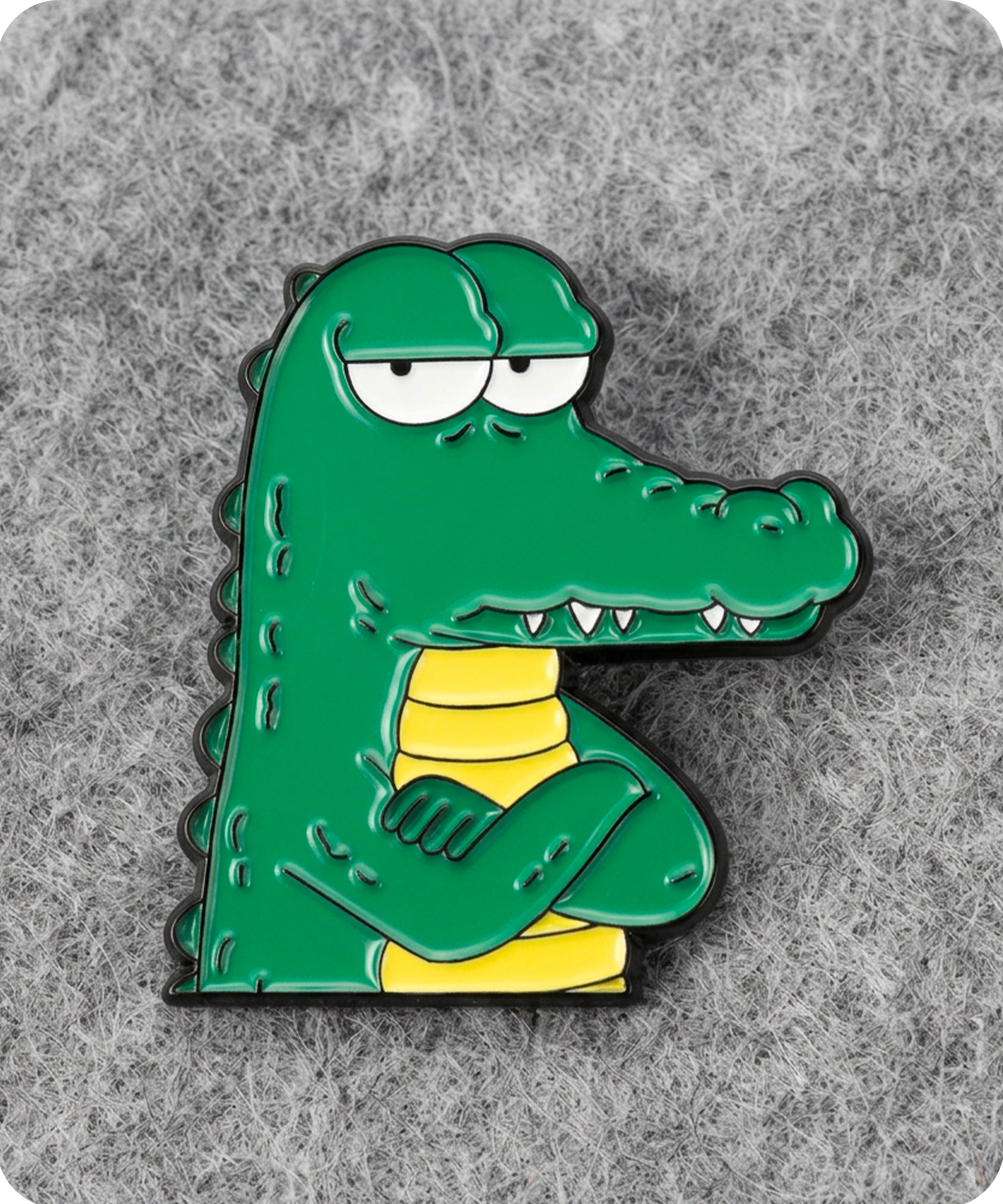 Funny Crocodile Enamel Lapel Pin Badge
