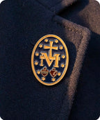 Miraculous Medal Enamel Lapel Pin Badge