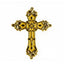 Gold Christian Cross Enamel Pin Badge