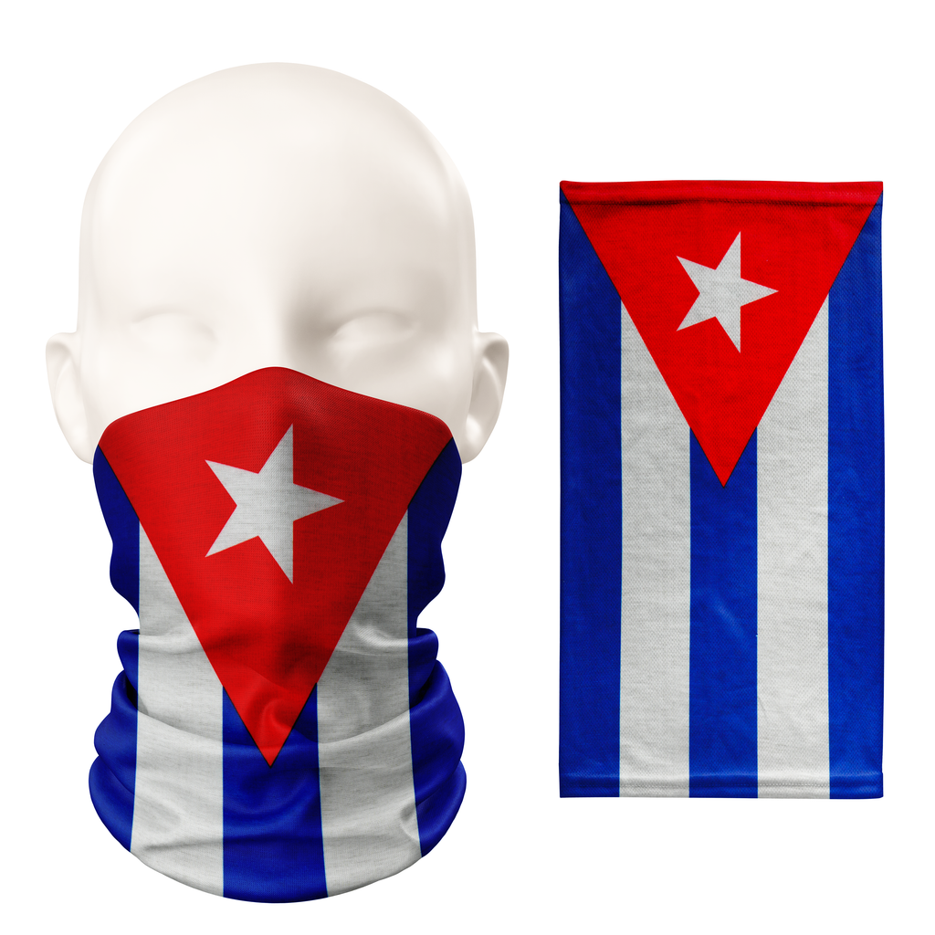 Snood Bandera de Cuba – Mascarilla Transpirable Braga Cuello Cubrecara