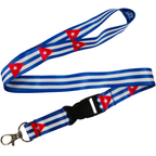 Cuban National Cuba Flag Lanyard Keychain