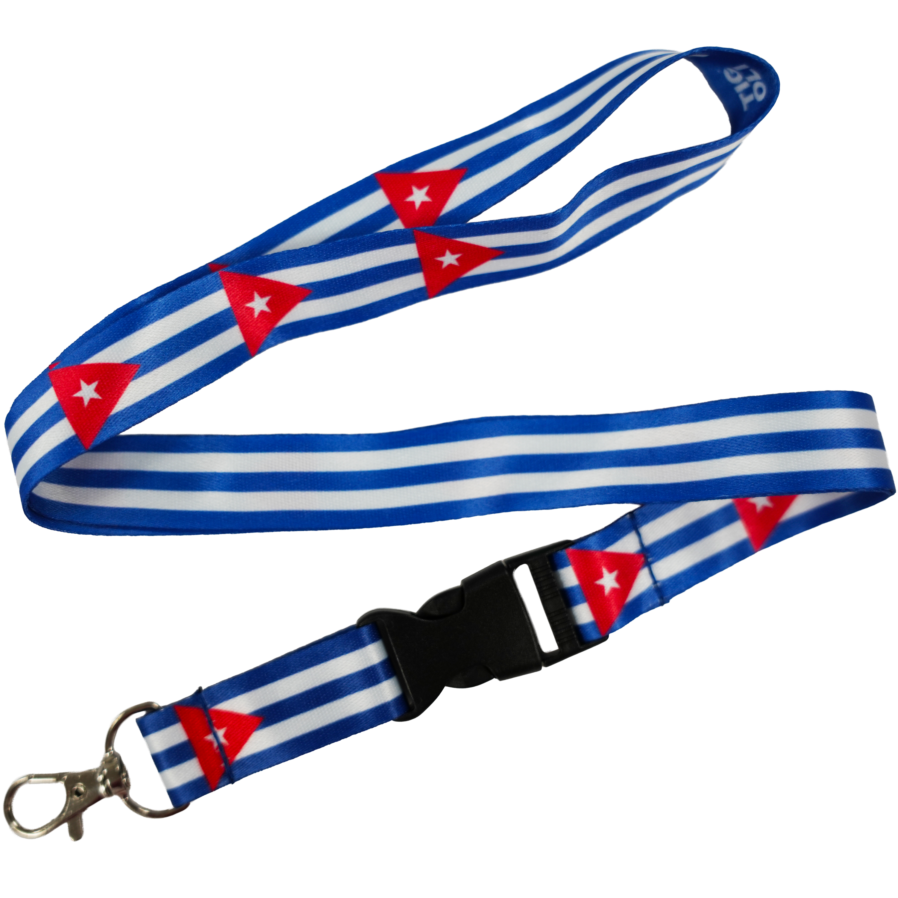 Cuban National Cuba Flag Lanyard Keychain