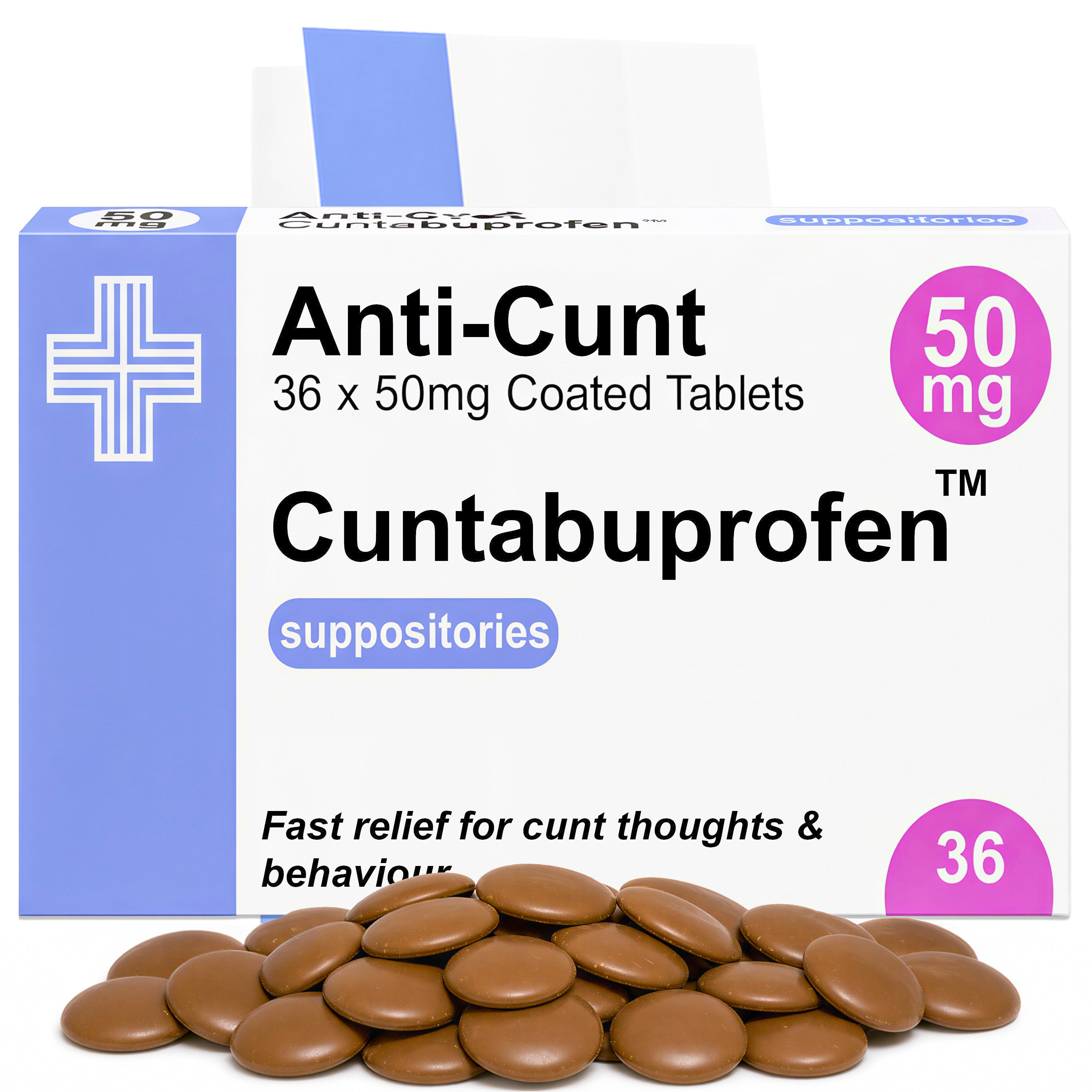 Anti-Cunt Prescription Milk Chocolate, 36g | Vegetarian