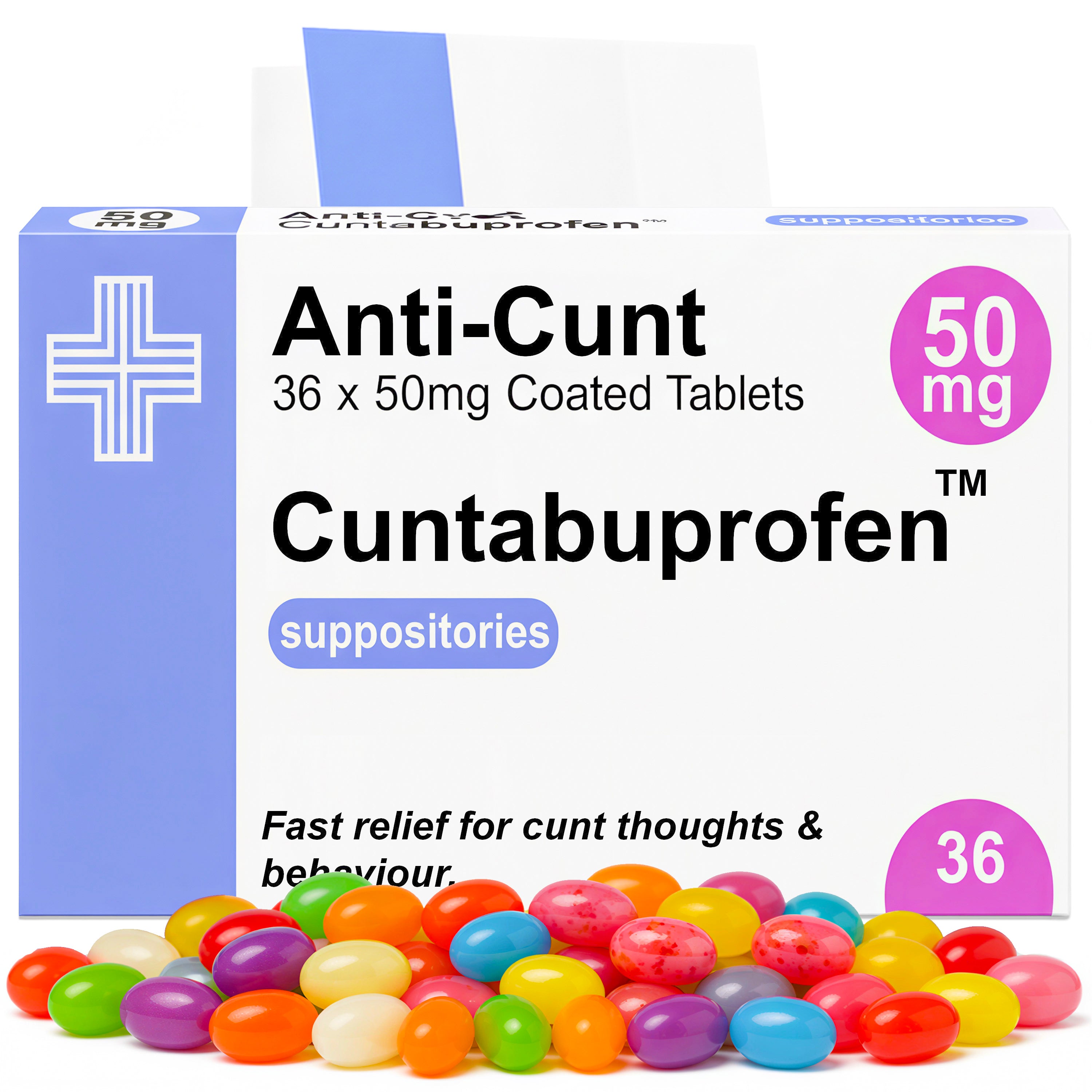 Anti-Cunt Prescription Joke Jelly Beans, 60g | Vegan & Vegetarian Main image