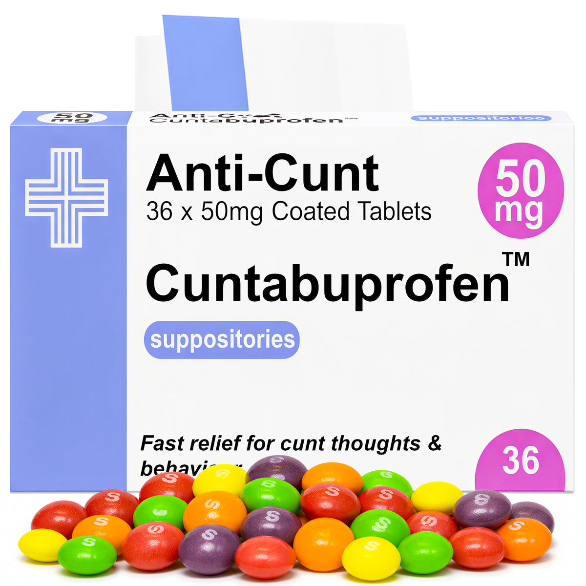 Anti-Cunt Prescription Joke Sweets, 36g | Vegan & Vegetarian Main image