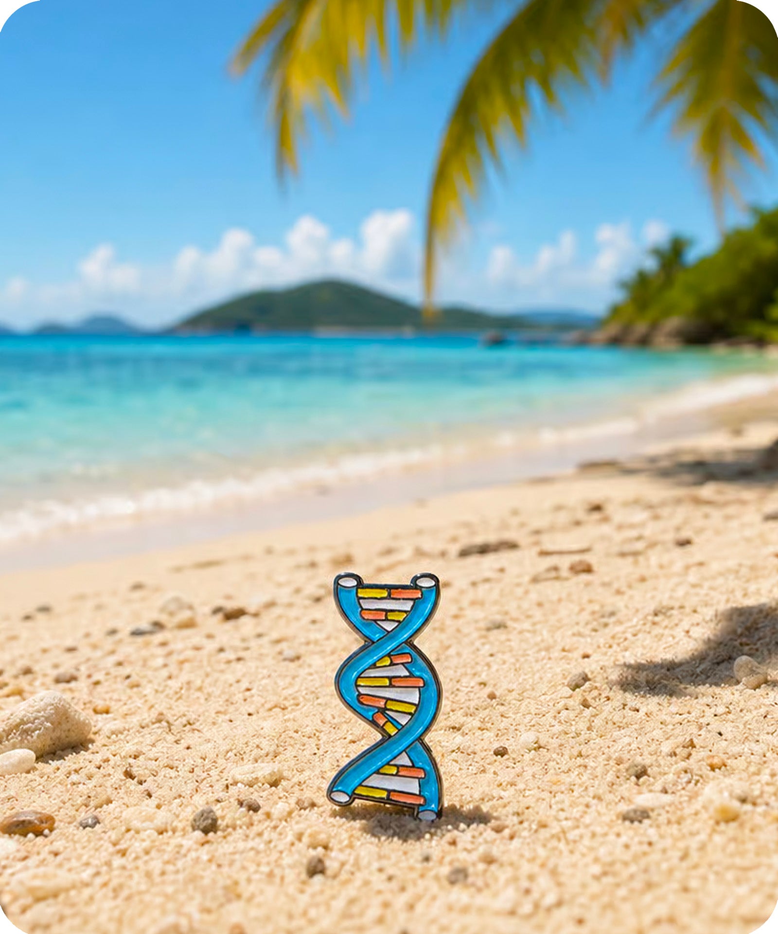 DNA Double Helix Enamel Pin Badge