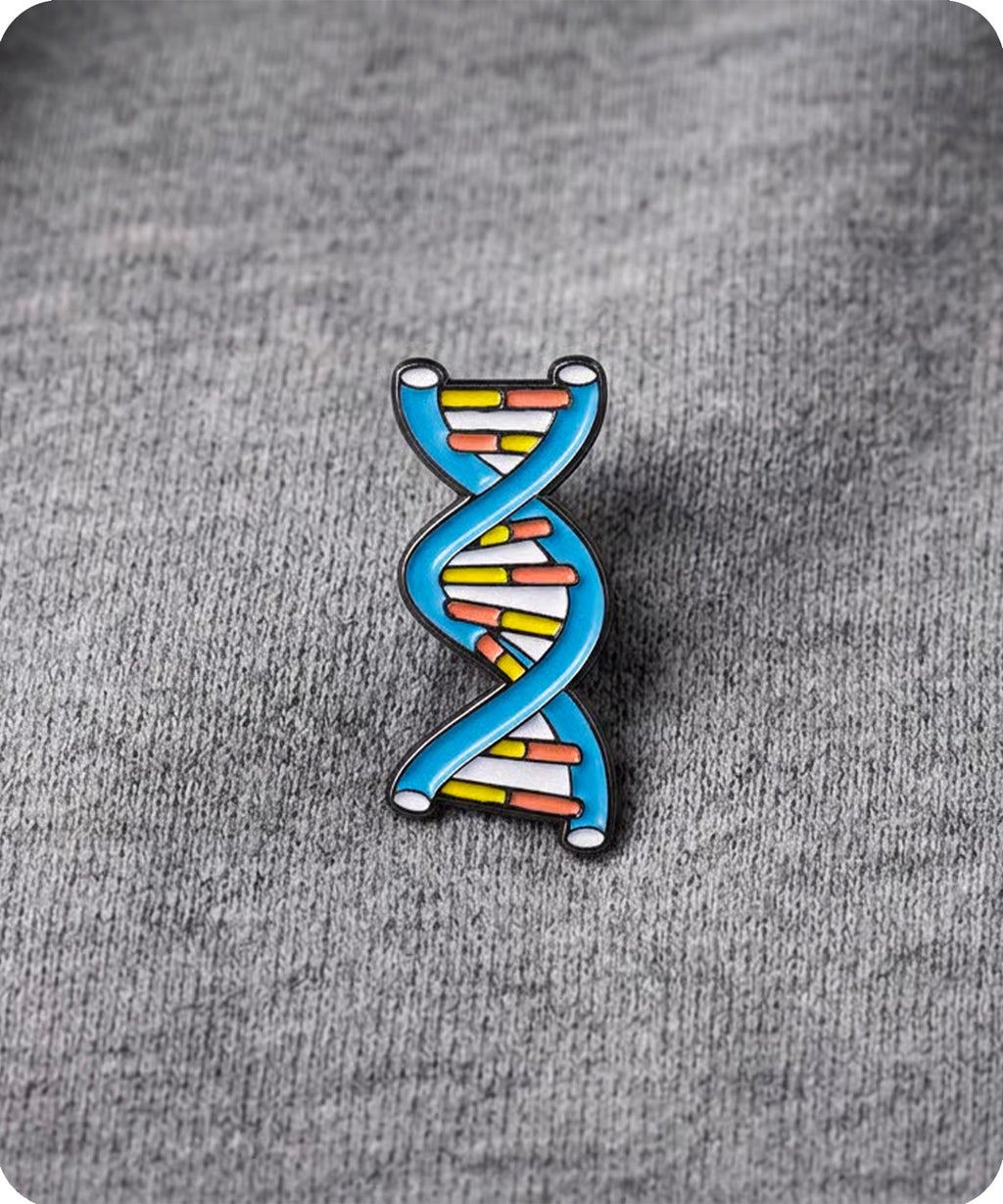 DNA Double Helix Enamel Pin Badge