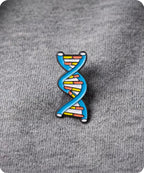 DNA Double Helix Enamel Pin Badge