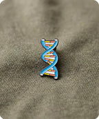 DNA Double Helix Enamel Pin Badge