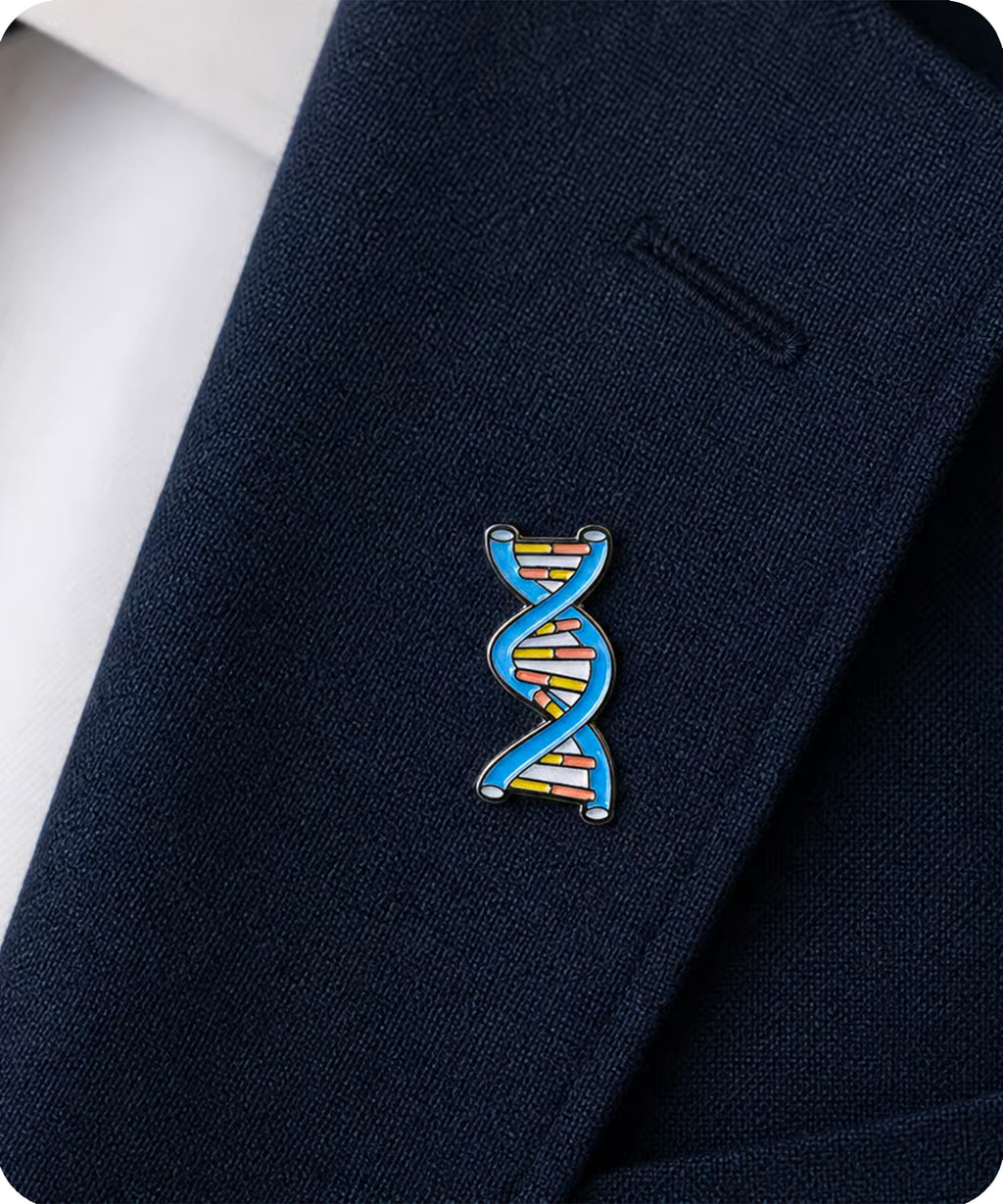 DNA Double Helix Enamel Pin Badge