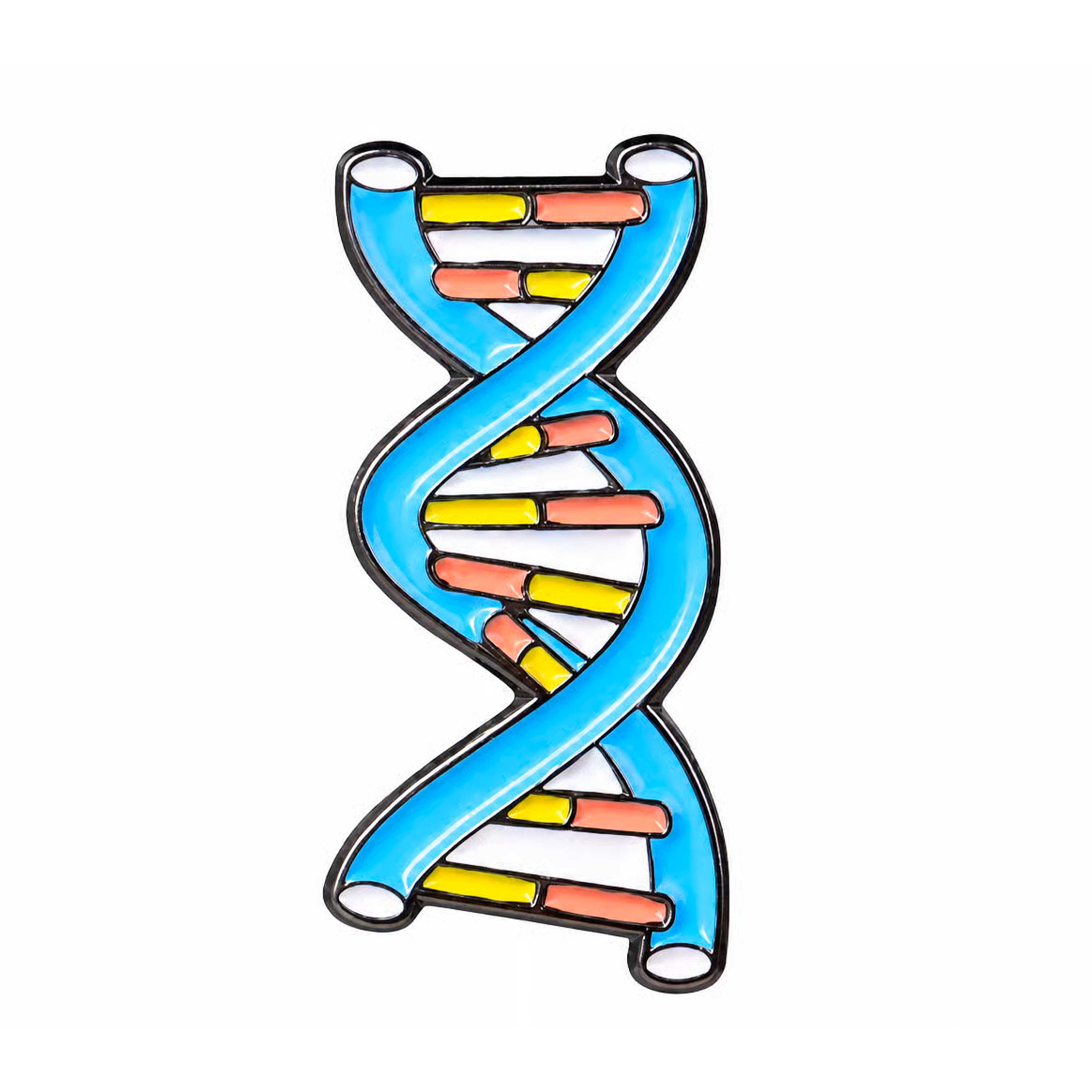 DNA Double Helix Enamel Pin Badge Main image