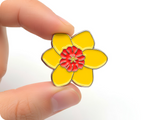 Daffodil Yellow Flower Pin Badge