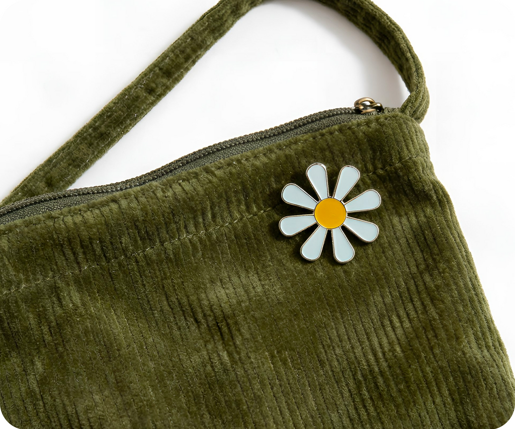 Daisy Flower Pin Badge