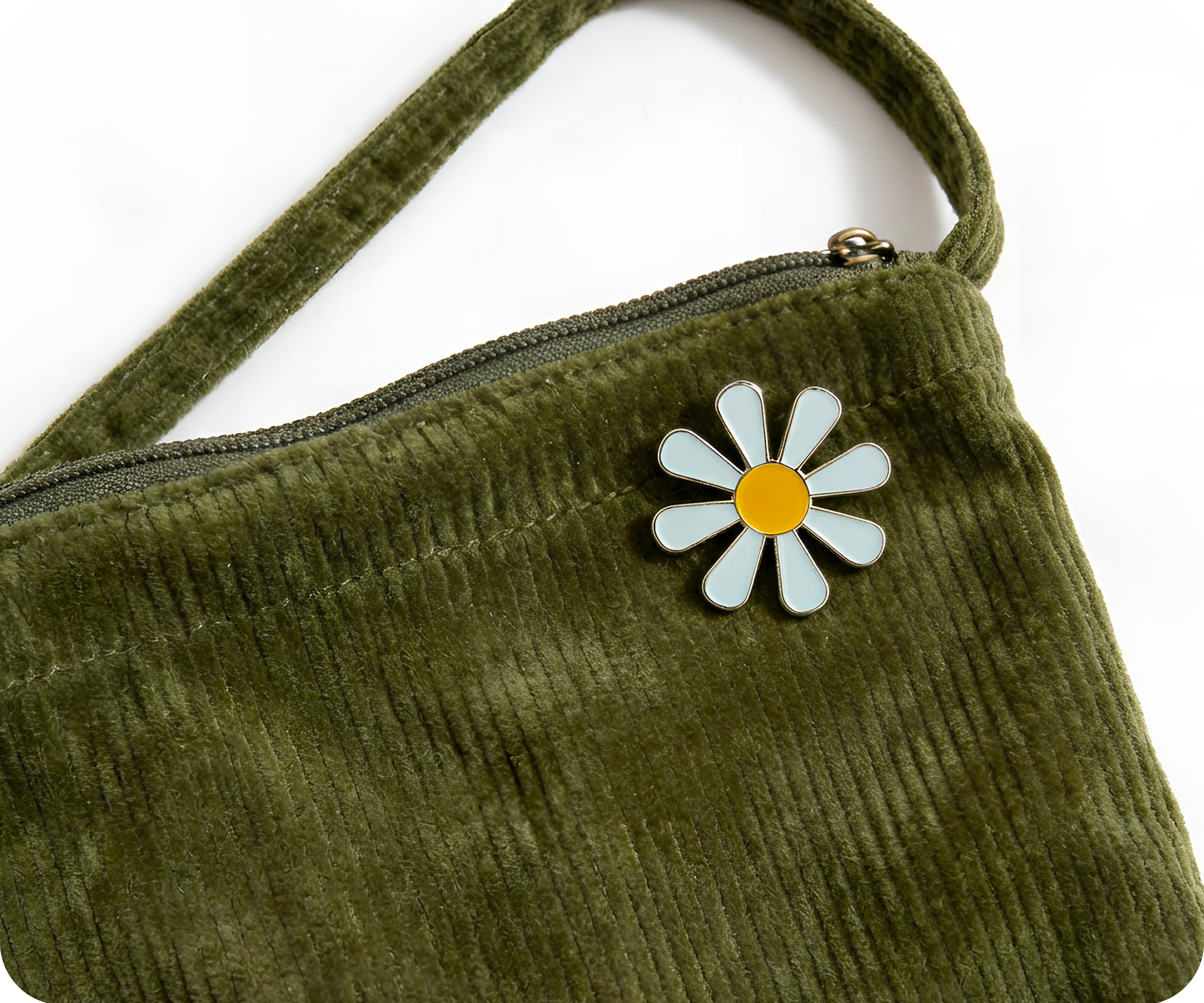 Daisy Flower Pin Badge