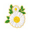 White Daisy Flower Enamel Pin Badge