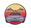 OUTATIME Sunset Round Pin Badge