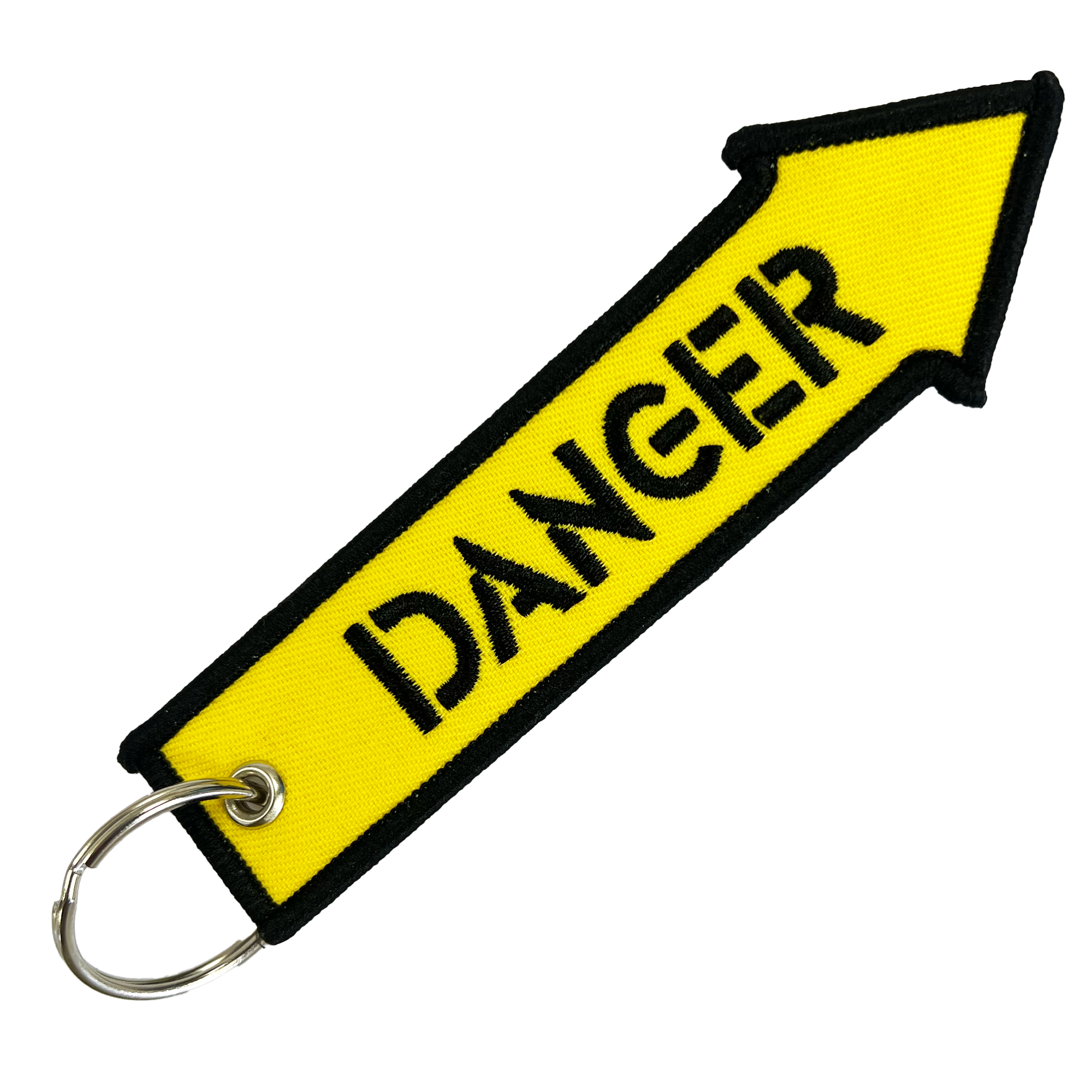 Danger Arrow Fabric Luggage Keyring Main image