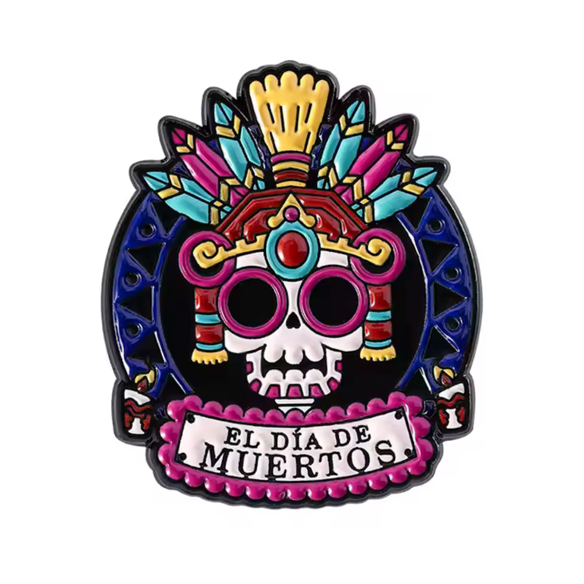 Insignia de metal del Día de Muertos mexicano Imagen principal del producto