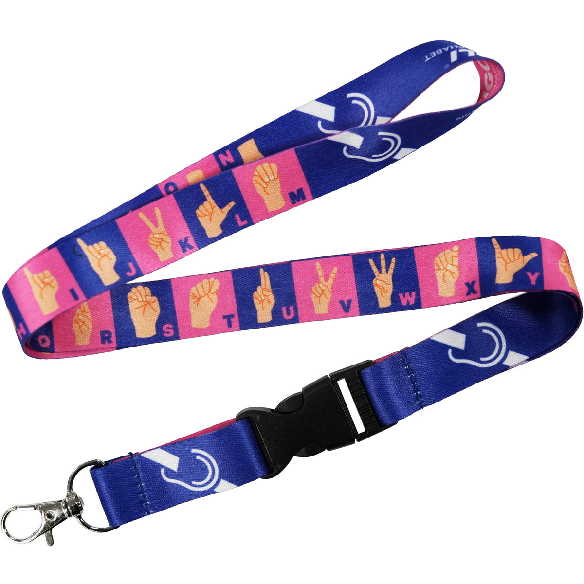 Deaf Awareness Hard Of Hearing Sign Language Symbol Lanyard