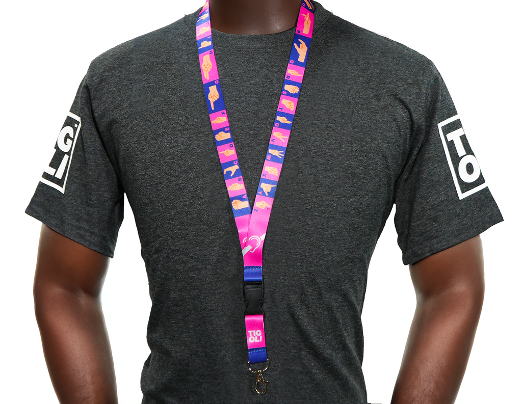 Deaf Awareness Hard Of Hearing Sign Language Symbol Lanyard