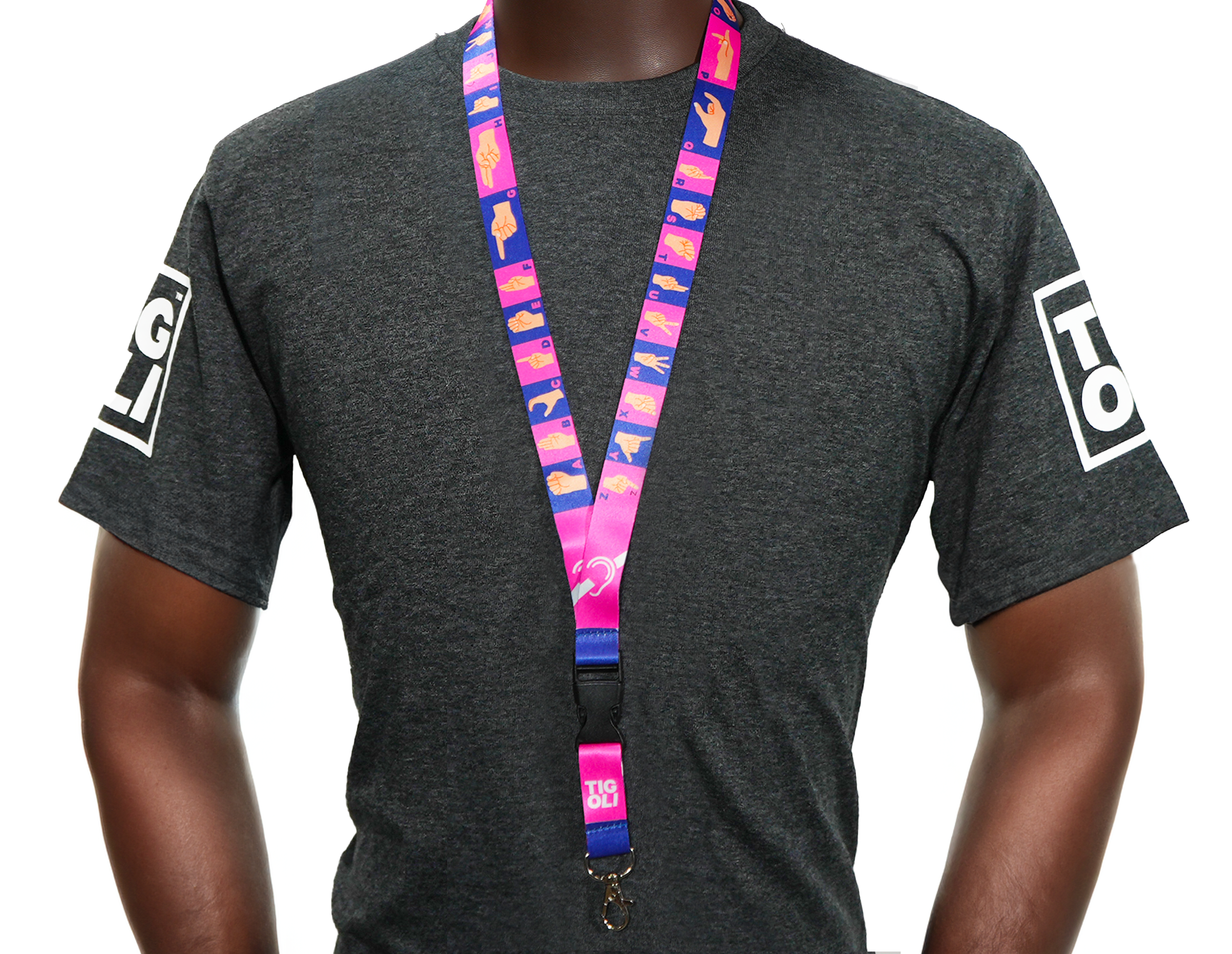 Deaf Awareness Hard Of Hearing Sign Language Symbol Lanyard