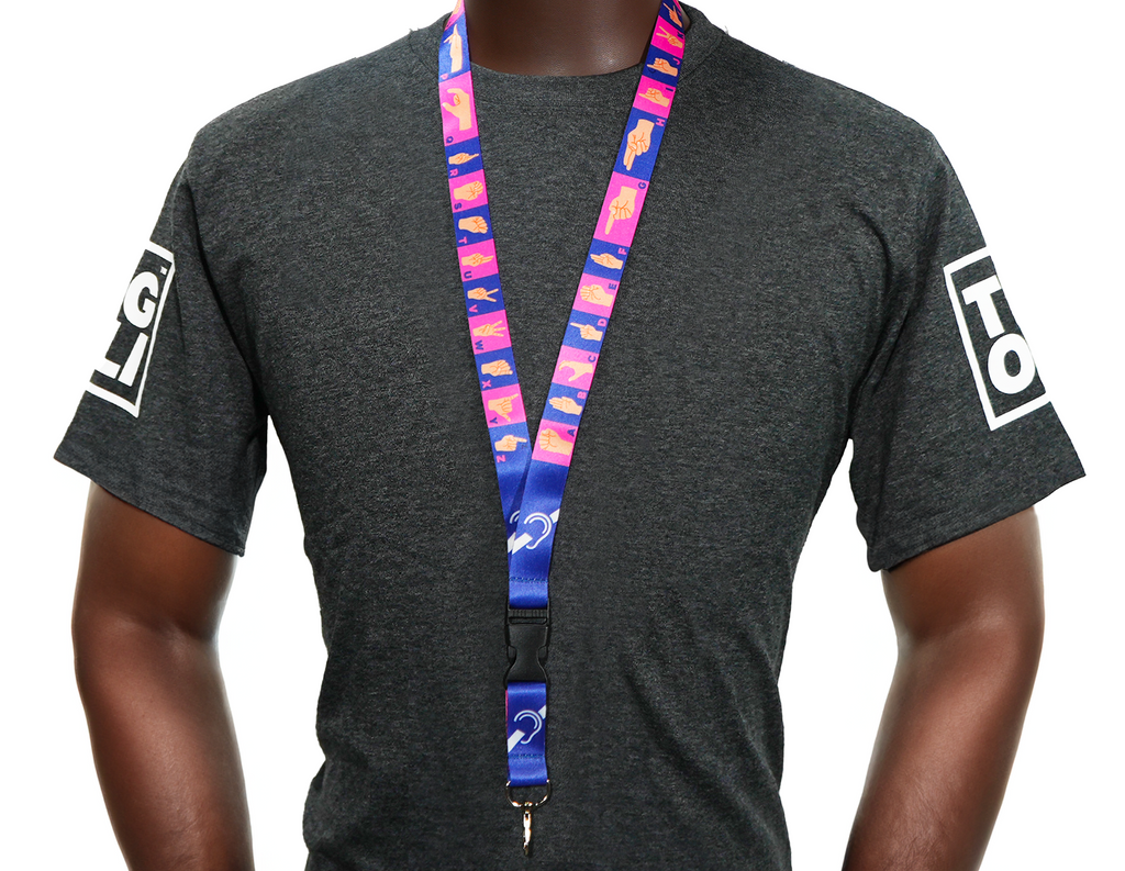 Deaf Awareness Hard Of Hearing Sign Language Symbol Lanyard
