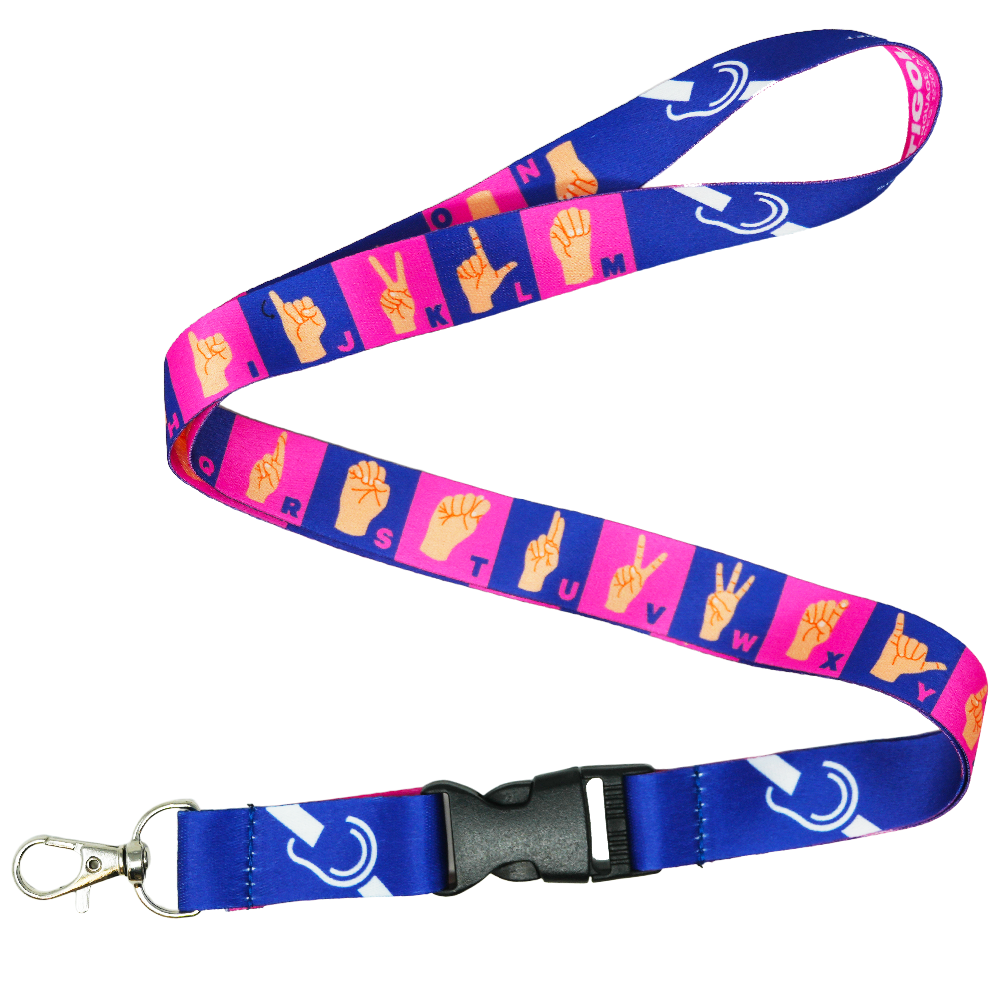 Deaf Awareness Hard Of Hearing Sign Language Symbol Lanyard
