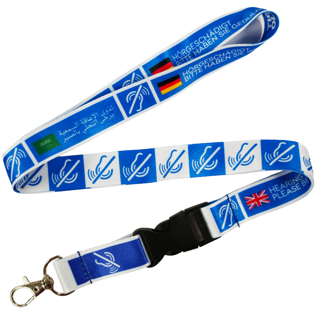 Hearing Impairment International Deaf Lanyard Keychain