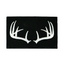 Deer Antlers Hunting Black Iron On Patch (7.8 x 5cm)