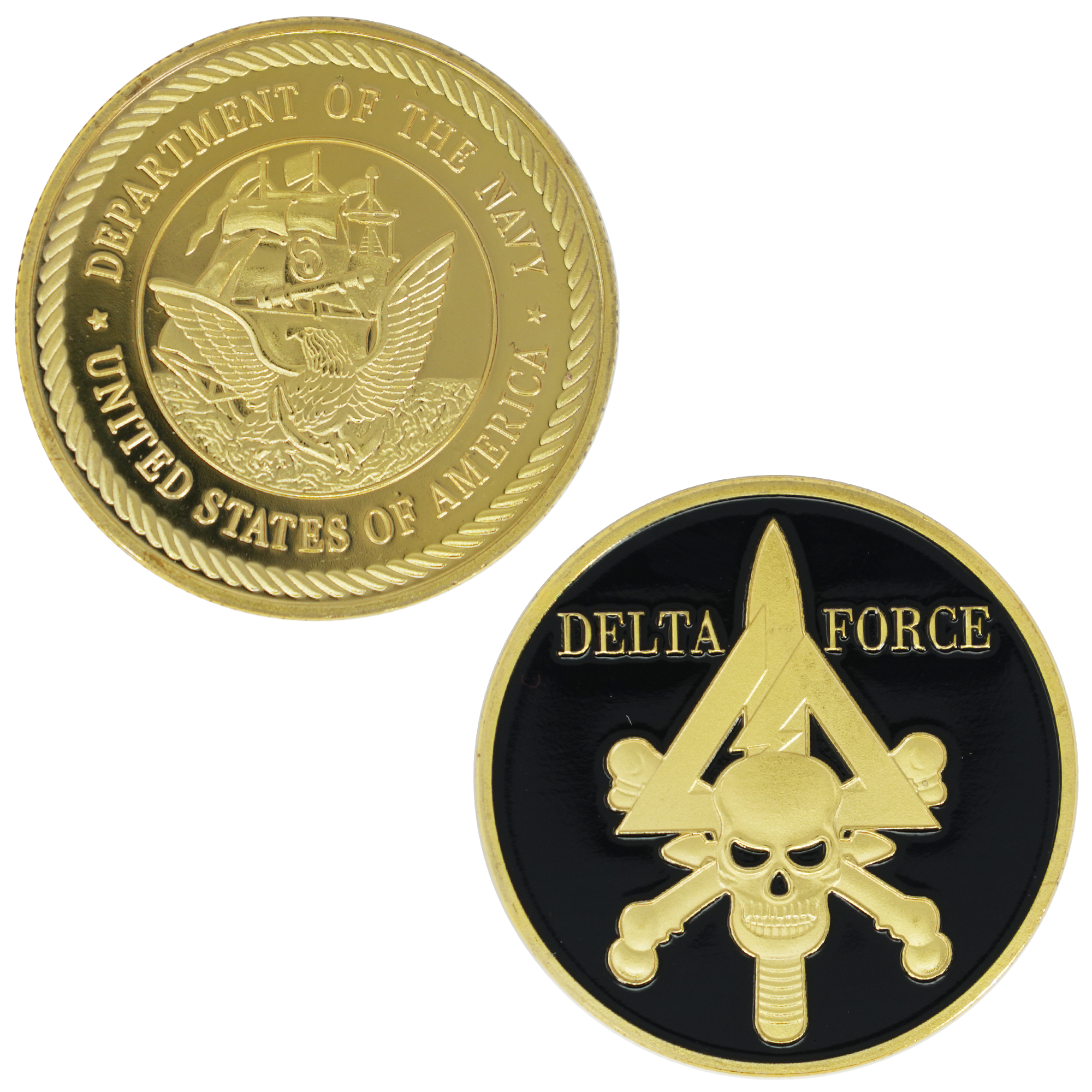 Moneda Conmemorativa de la Fuerza Delta y el Departamento de la Marina Imagen principal del producto