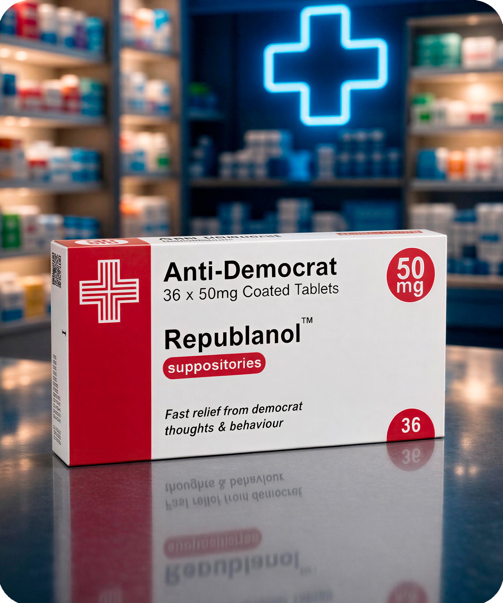 Anti-Democrat Prescription Joke Jelly Beans, 36g | Vegan & Vegetarian Secondary image